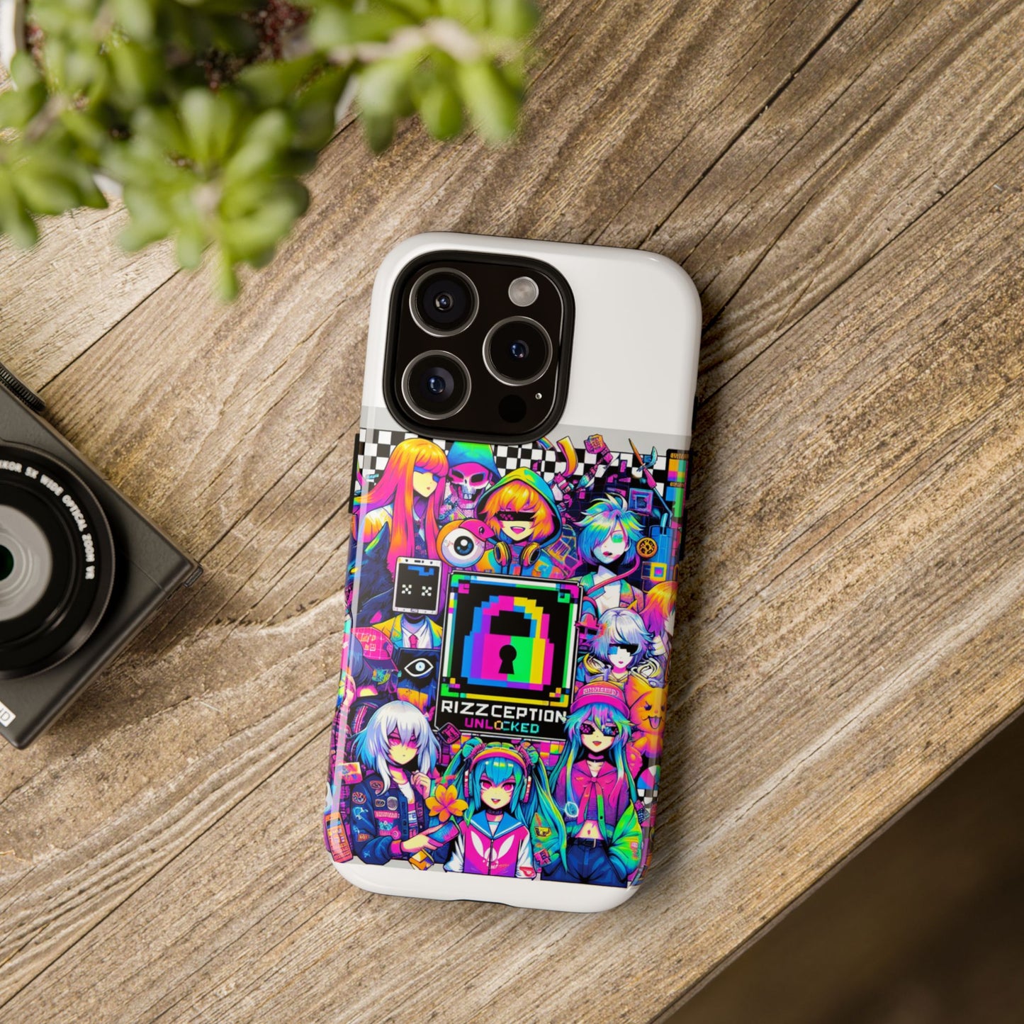 rizzception unlocked 3d wrap protective phone case for anime lovers