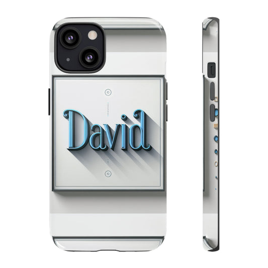 David Blue Anime Comic Style Shockproof Phone Case for Men Women Durable Protective Cover with 3D Wrap Design