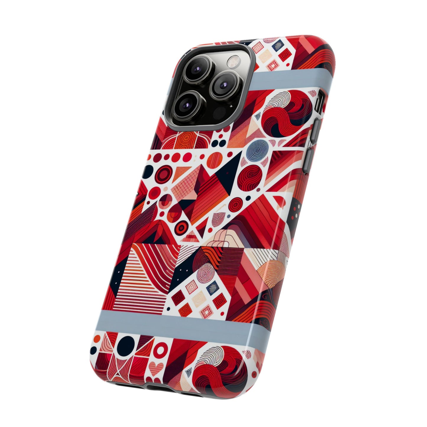 pattern image 8 vibrant shockproof phone case for kids and teens with abstract geometric design compatible with iphone 13, 14, 15 & 16 – all models including pro, pro max & plus