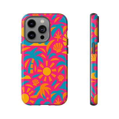 Vibrant Tropical 3D Wrap Design Protective Phone Case with Retro Style – Bold Accessory for Self-Expression Compatible with iPhone 13, 14, 15 & 16 – all models including Pro, Pro Max & Plus