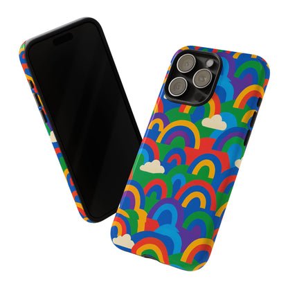 Multicolour 3D Rainbow Phone Case for Trendy Men and Women Unique Playful Design Stylish Protection Compatible with iPhone 13, 14, 15 & 16 – all models including Pro, Pro Max & Plus