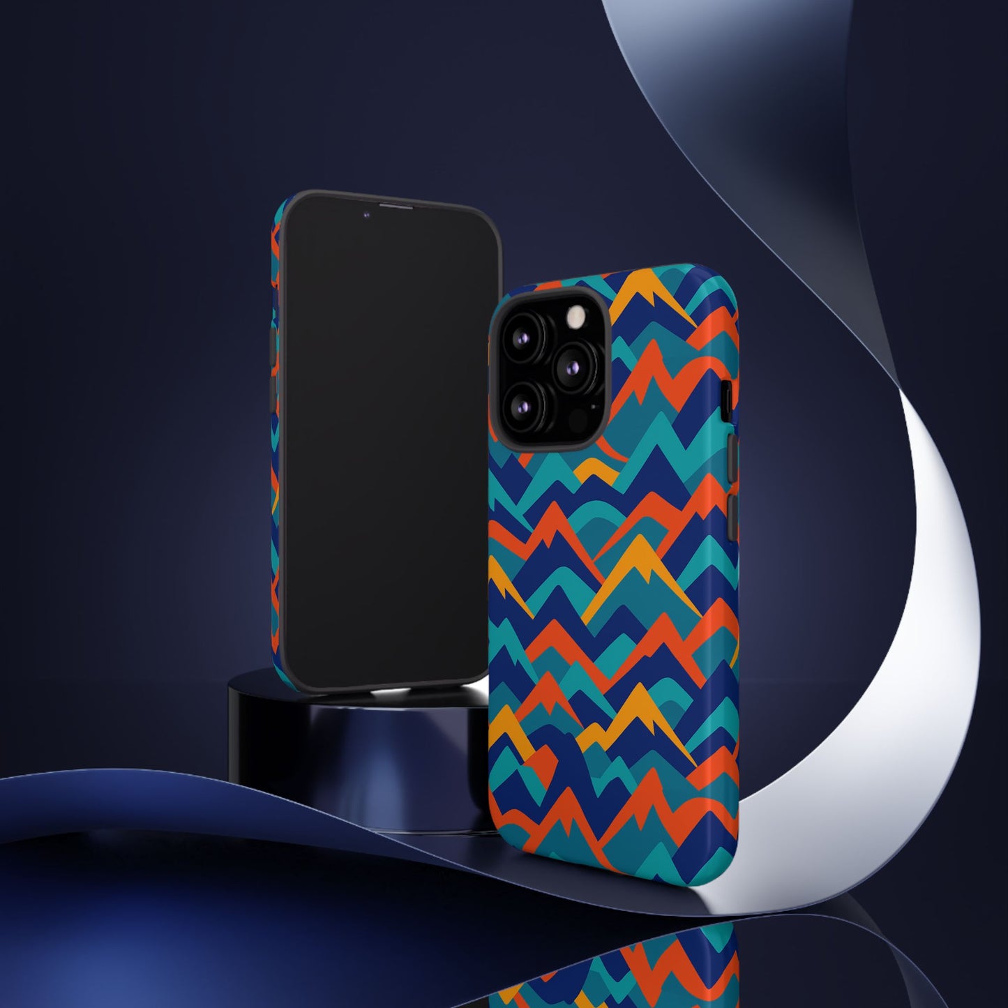 vibrant 3d mountain design protective phone case – stylish and durable cover compatible with iphone 13, 14, 15 & 16 – all models including pro, pro max & plus