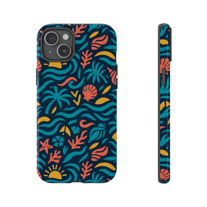 Vibrant Tropical Pattern Phone Case with 3D Design for Stylish Protection Compatible with iPhone 13, 14, 15 & 16 – all models including Pro, Pro Max & Plus