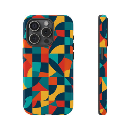 Vibrant Multicolour Geometric 3D Wrap Phone Case for Stylish Protection and Unique Expression Compatible with iPhone 13, 14, 15 & 16 – all models including Pro, Pro Max & Plus