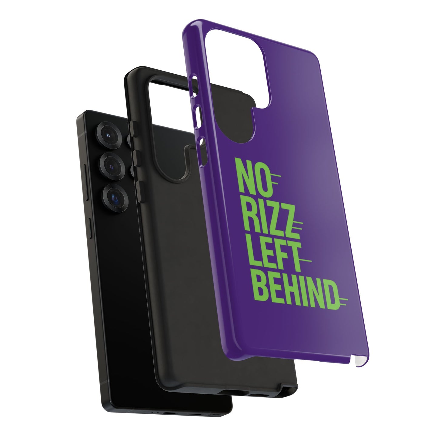 tough phone case - no rizz left behind - durable, stylish protection for active lifestyles - impact-resistant, dual layer, shock-absorbing tpu - perfect gift for tech lovers
