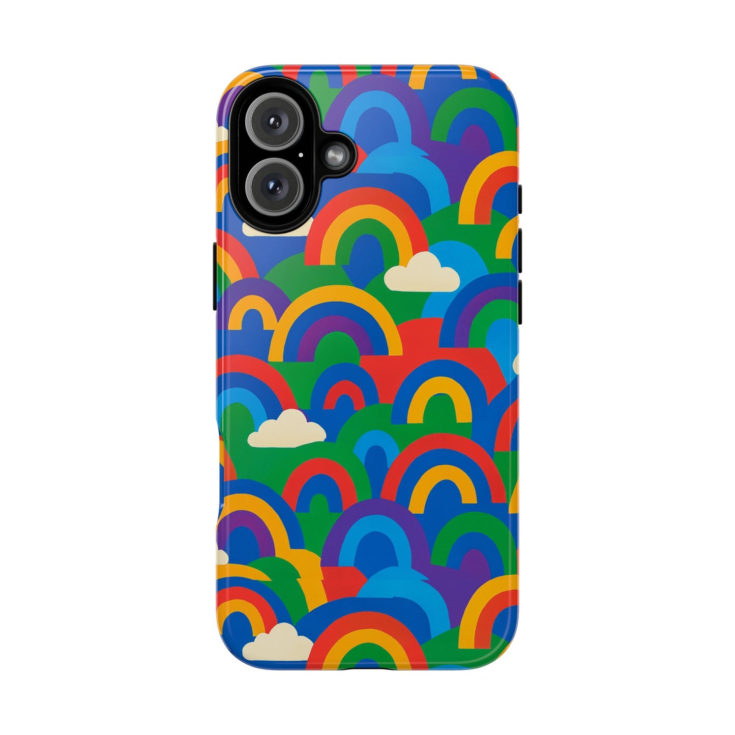 multicolour 3d rainbow phone case for trendy men and women unique playful design stylish protection compatible with iphone 13, 14, 15 & 16 – all models including pro, pro max & plus