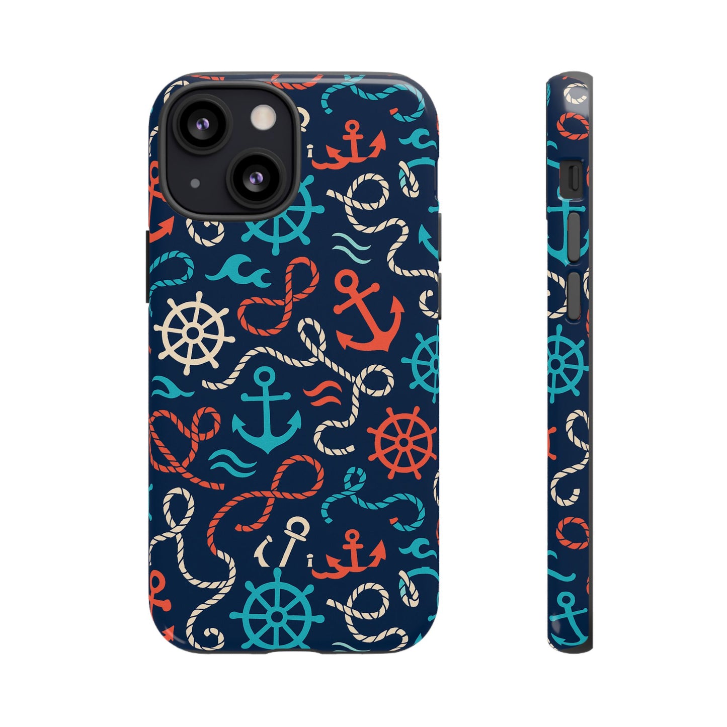 nautical themed 3d wrap protective phone case for smartphones, stylish accessory for everyday use, compatible with iphone 13, 14, 15 & 16 – all models including pro, pro max & plus