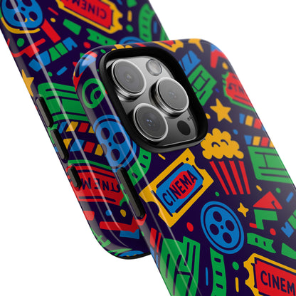 Vibrant Multicolour Cinema-Themed 3D Wrap Protective Phone Case for Self-Expression Stylish Protection Compatible with iPhone 13, 14, 15 & 16 – all models including Pro, Pro Max & Plus