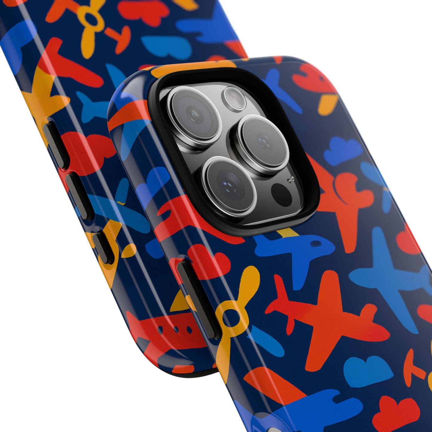 vibrant 3d wrap protective phone case with colourful aviation design for stylish protection compatible with iphone 13, 14, 15 & 16 – all models including pro, pro max & plus
