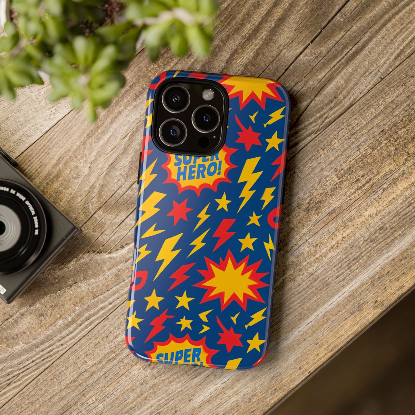 vibrant 3d superhero phone case – colourful retro design for kids and adults – stylish protection compatible with iphone 13, 14, 15 & 16 – all models including pro, pro max & plus
