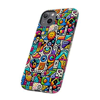 Pattern Image 9 Vibrant Shockproof Phone Case for Anime and Comic Fans with Bold Geometric Design, Durable Finish, and Impact Protection Compatibility with iPhone 13, 14, 15 & 16 – all models including Pro, Pro Max & Plus