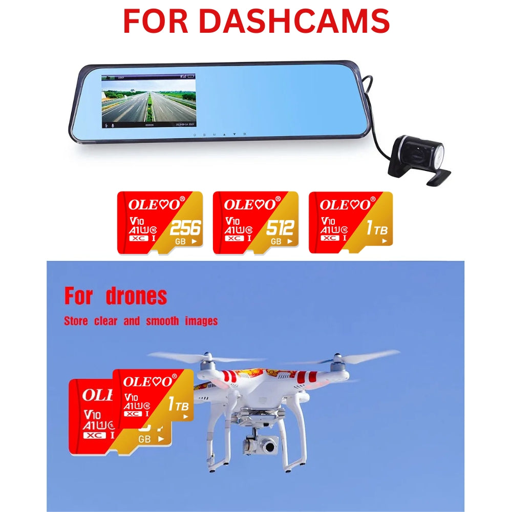 olevo tf card micro sd memory card 128gb 256gb 512gb 1tb high-speed c10 u1 v10