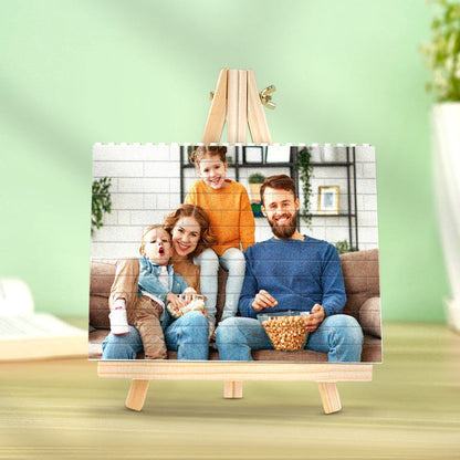 Wedding Gifts Personalized Building Brick Photo Block Square Shape Display for Friends, Family and Teachers