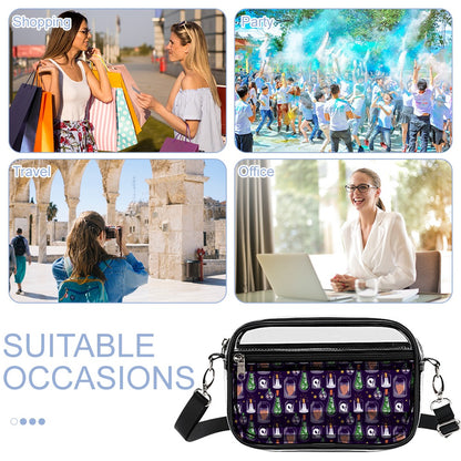 Transparent PVC Satchel Bag Small Shoulder Bag for Work Travel Durable Stylish Design Suitable for Men Women Kids Casual Use Lightweight Washable Perfect Gift for Friends