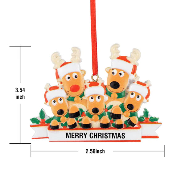 custom name reindeer family xmas ornament personalised decoration gifts for christmas tree