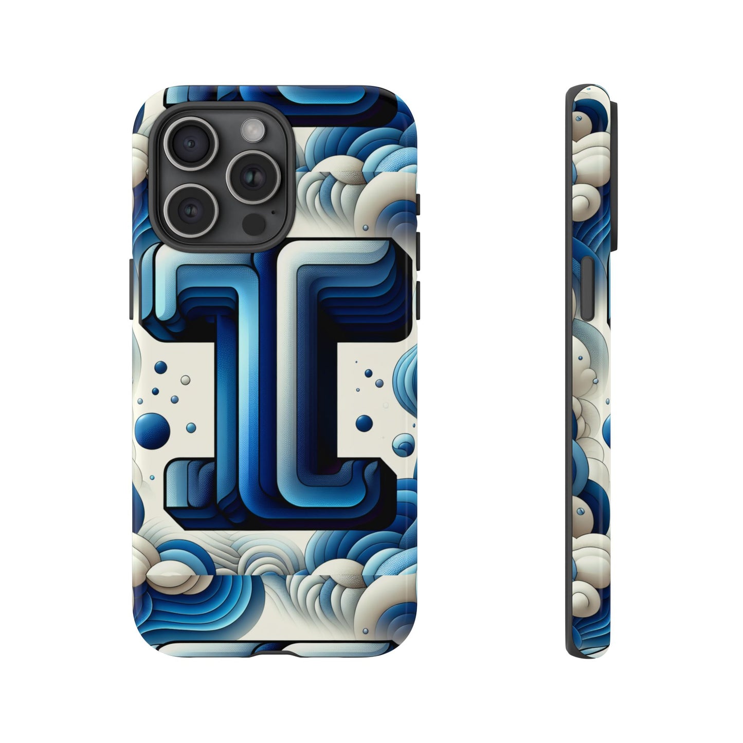 blue alphabet t phone case with 3d wrap design for kids and teens shockproof tpu cover with vivid colours and anime-inspired graphics