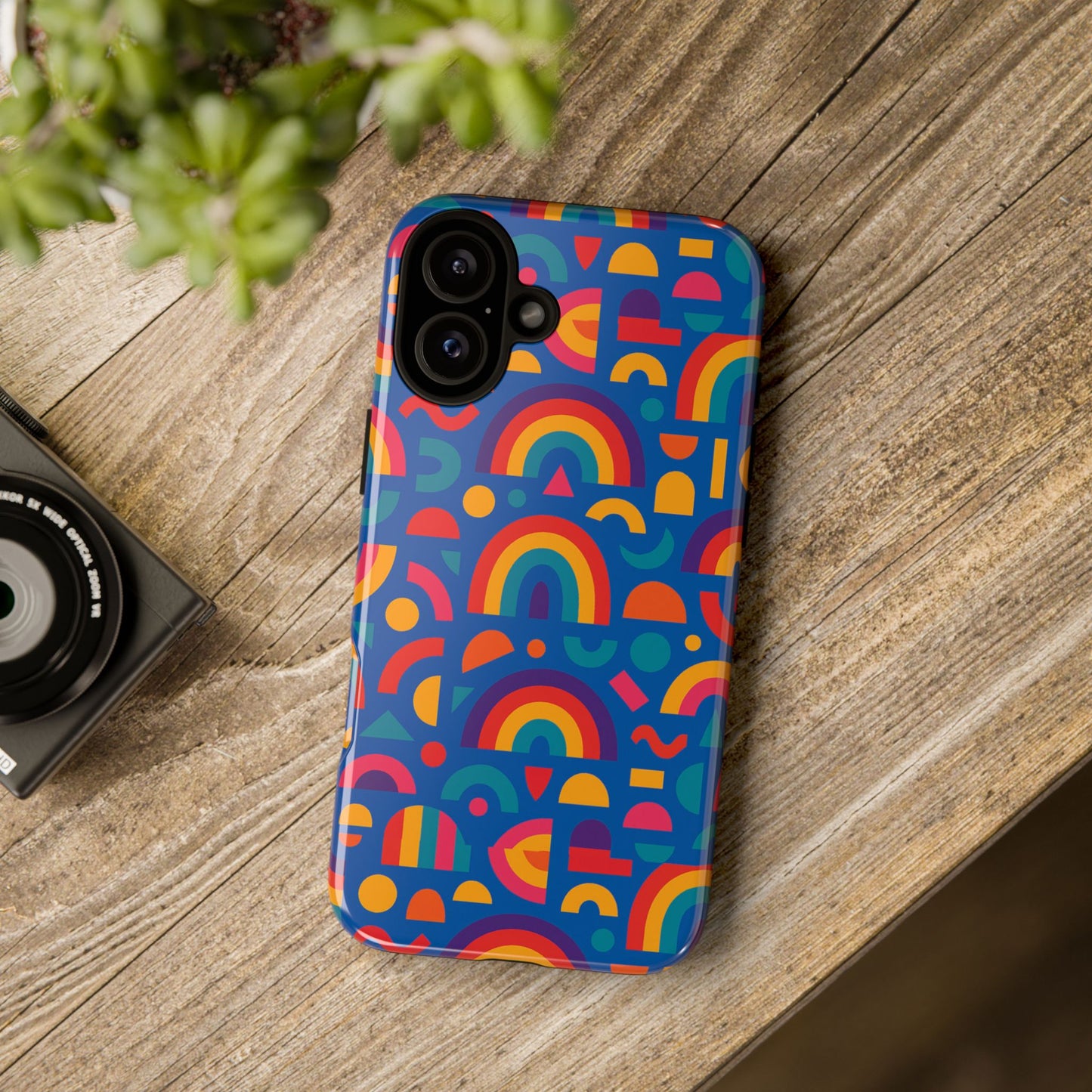 rainbow 3d wrap protective phone case stylish accessory for adults and teens compatible with iphone 13, 14, 15 & 16 – all models including pro, pro max & plus
