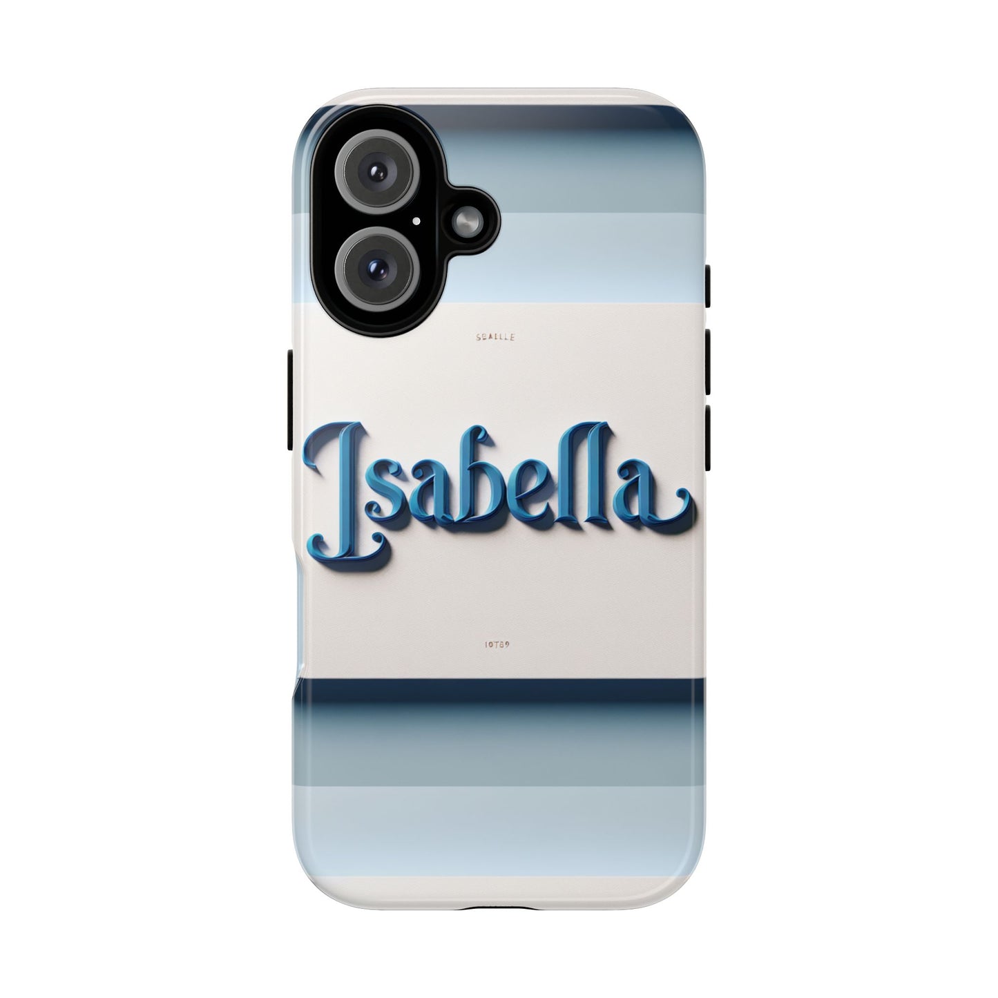 name isabella blue phone case with 3d wrap and vibrant anime inspired design for stylish protection and personalised smartphone accessory