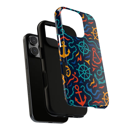 Nautical Multicolor Protective Phone Case with 3D Wrap Design for Unique Style and Self-Expression Compatible with iPhone 13, 14, 15 & 16 – all models including Pro, Pro Max & Plus