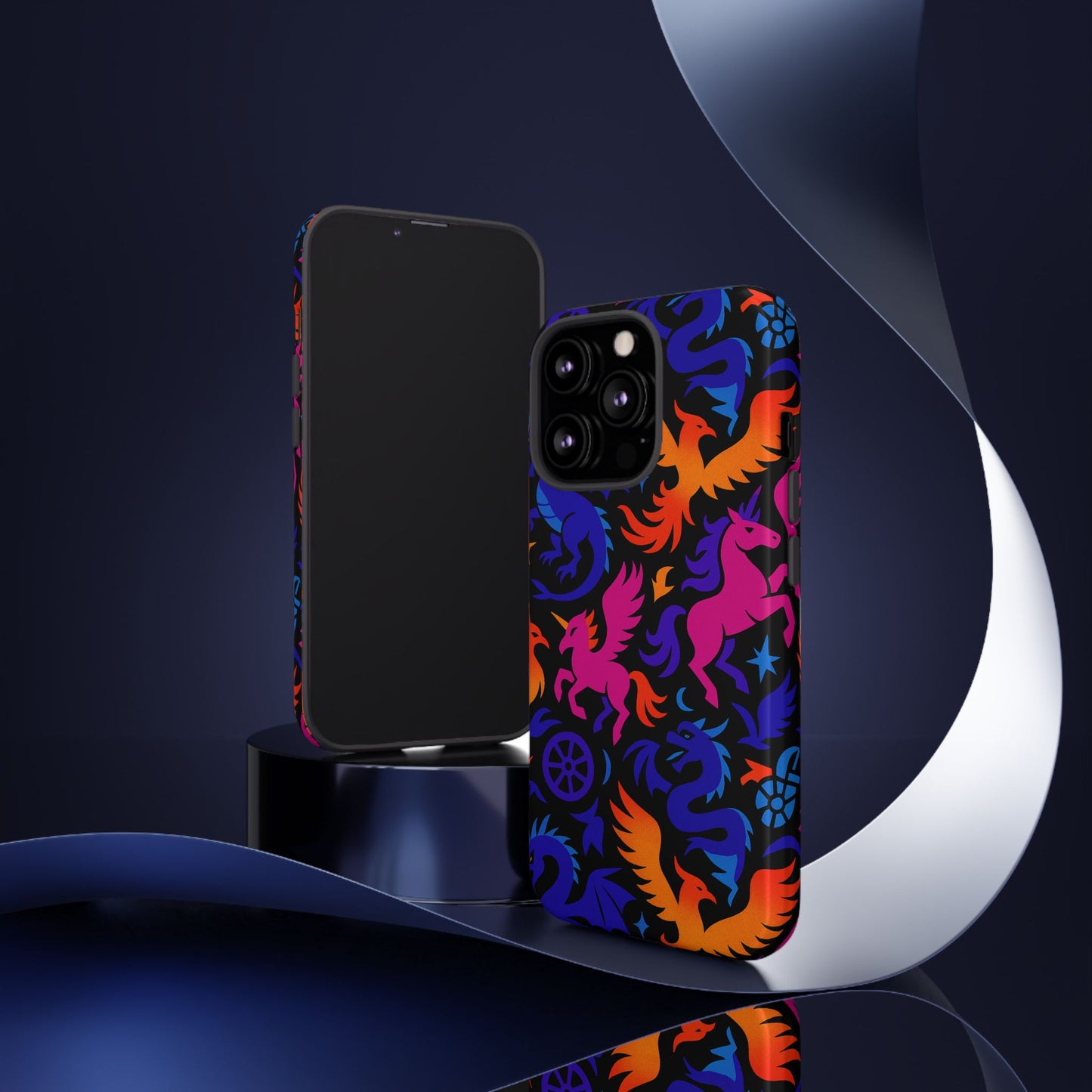 vibrant 3d fantasy design protective phone case for stylish protection compatible with iphone 13, 14, 15 & 16 – all models including pro, pro max & plus
