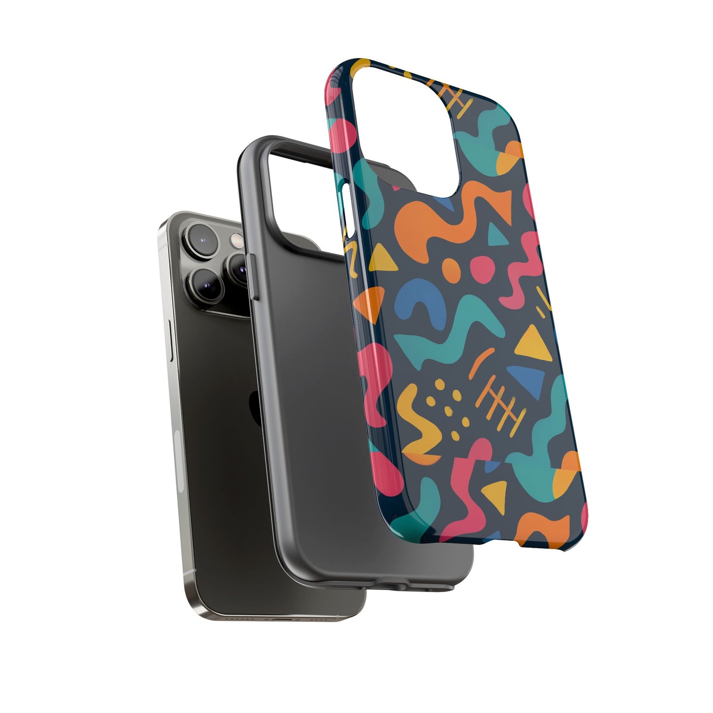 vibrant abstract protective phone case with bold 3d design for unique expression and stylish protection compatible with iphone 13, 14, 15 & 16 – all models including pro, pro max & plus