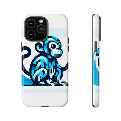 Vibrant 3D Monkey-Inspired Phone Case for Stylish Protection in Blue – Unisex Design Compatible with iPhone 13, 14, 15 & 16 – All Models Including Pro, Pro Max & Plus
