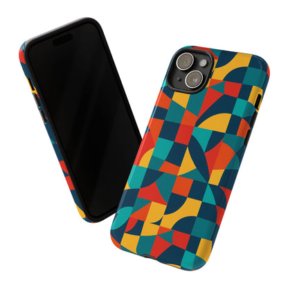 Vibrant Multicolour Geometric 3D Wrap Phone Case for Stylish Protection and Unique Expression Compatible with iPhone 13, 14, 15 & 16 – all models including Pro, Pro Max & Plus