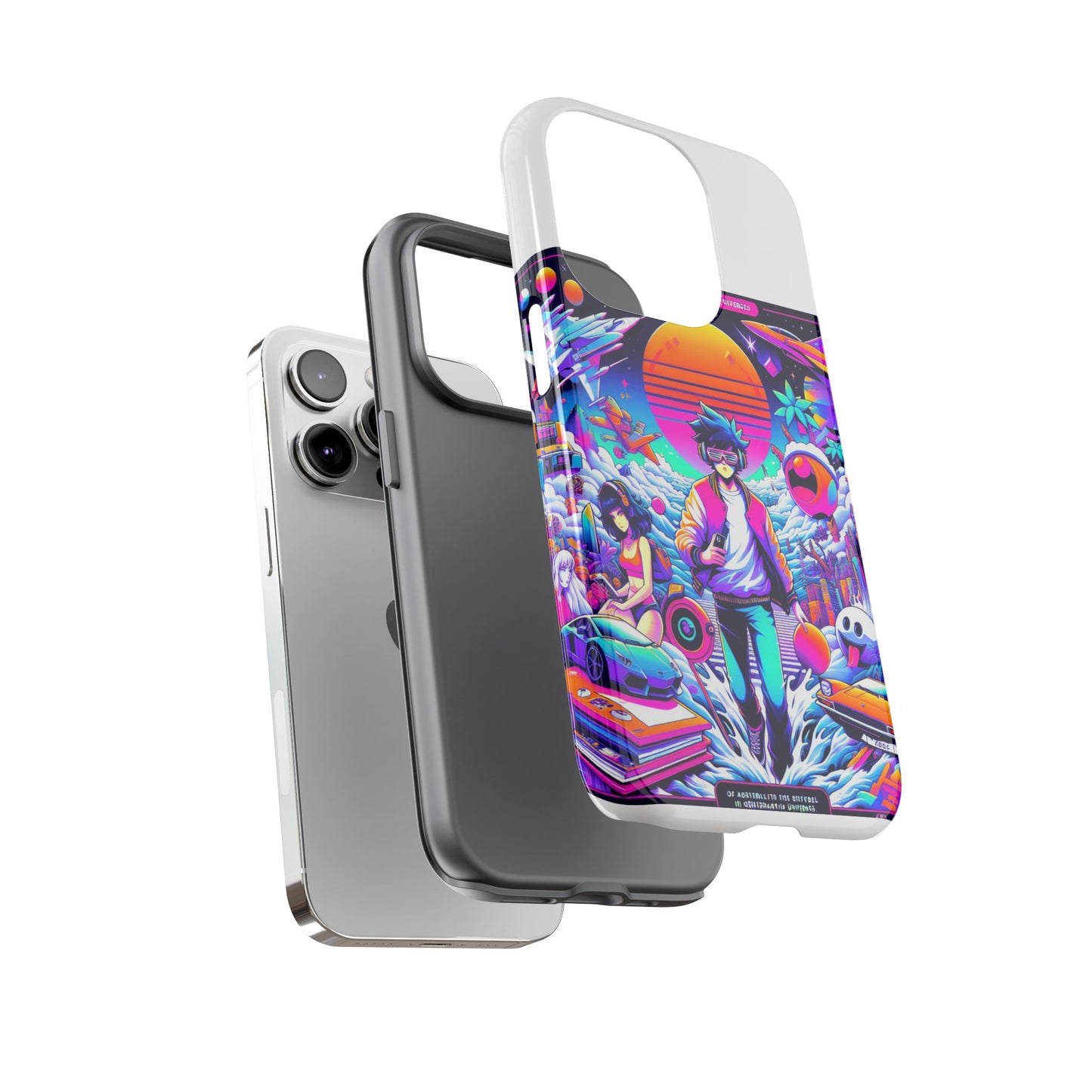 skibidiverse traveller protective phone case with 3d wrap design, durable uv protection, shock absorption for anime and comic culture fans
