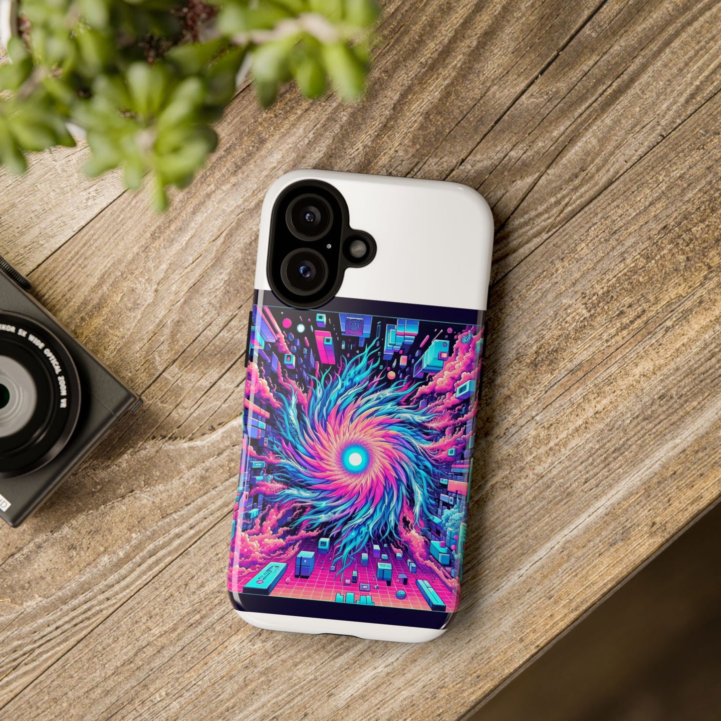 grass level 9000 protective phone case with 3d wrap design, uv protected and shock absorbent, fun retro style for anime lovers, ideal gift for tech enthusiasts