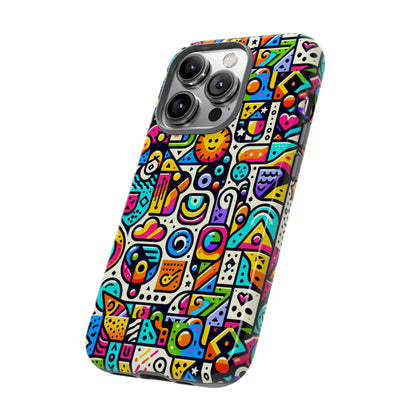 Pattern Image 9 Vibrant Shockproof Phone Case for Anime and Comic Fans with Bold Geometric Design, Durable Finish, and Impact Protection Compatibility with iPhone 13, 14, 15 & 16 – all models including Pro, Pro Max & Plus