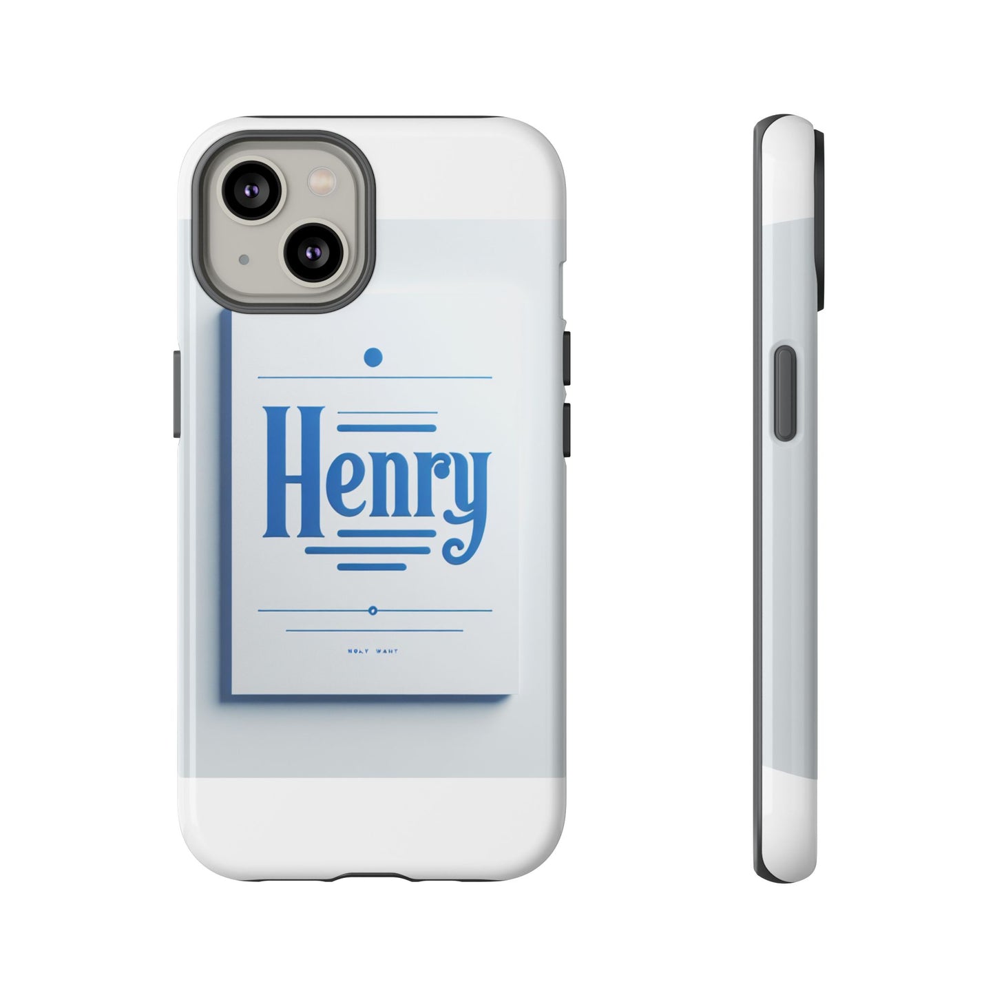 stylish blue typographic phone case for men and women, durable protection, unique design, compatible with iphone 13, 14, 15 & 16 – all models including pro, pro max & plus
