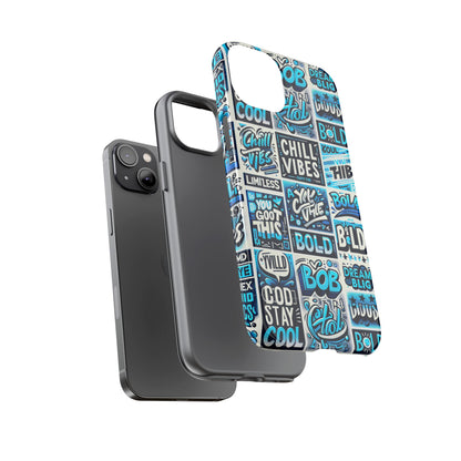 Blue Pattern Image 8 Vibrant 3D Wrap Phone Case for Men Women Shock Absorbing Durable Silicone Cover with UV Protection