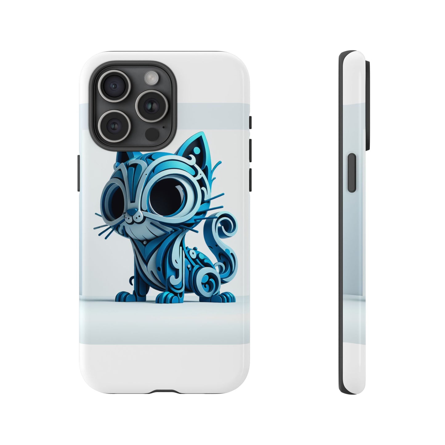 vibrant 3d cat design phone case – playful protection accessory for self-expression – compatible with iphone 13, 14, 15 & 16 – all models including pro, pro max & plus
