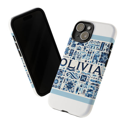Vibrant 3D Wrap Protective Phone Case in Blue Floral Design for Stylish Protection Compatible with iPhone 13, 14, 15 & 16 – all models including Pro, Pro Max & Plus