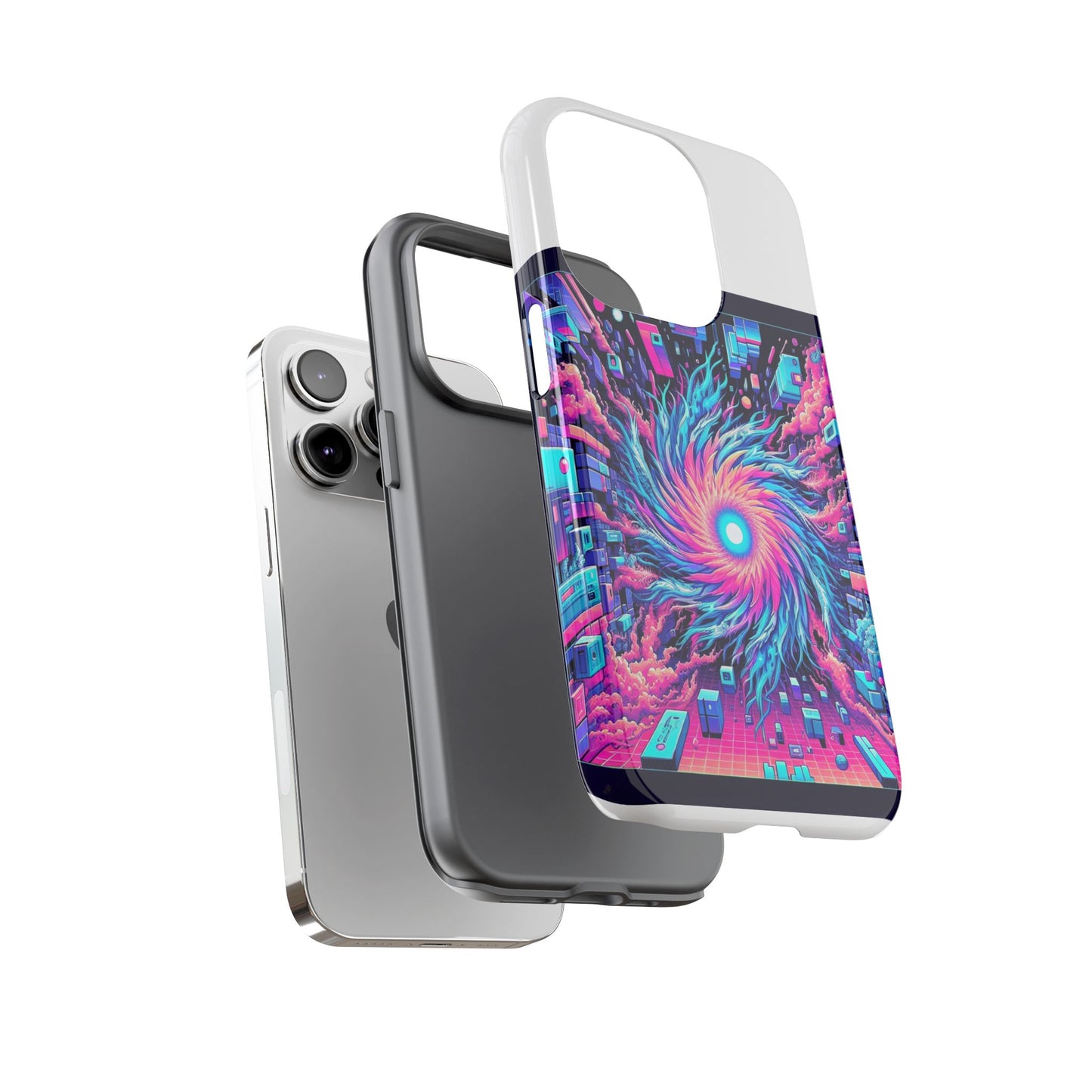 grass level 9000 protective phone case with 3d wrap design, uv protected and shock absorbent, fun retro style for anime lovers, ideal gift for tech enthusiasts