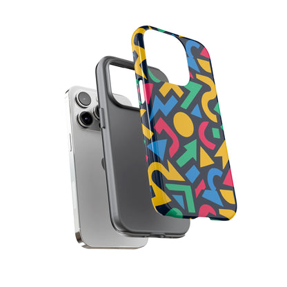 Vibrant 3D Geometric Print Phone Case for Men and Women – Stylish Protection with Multicolour Design, Compatible with iPhone 13, 14, 15 & 16 – All Models Including Pro, Pro Max & Plus