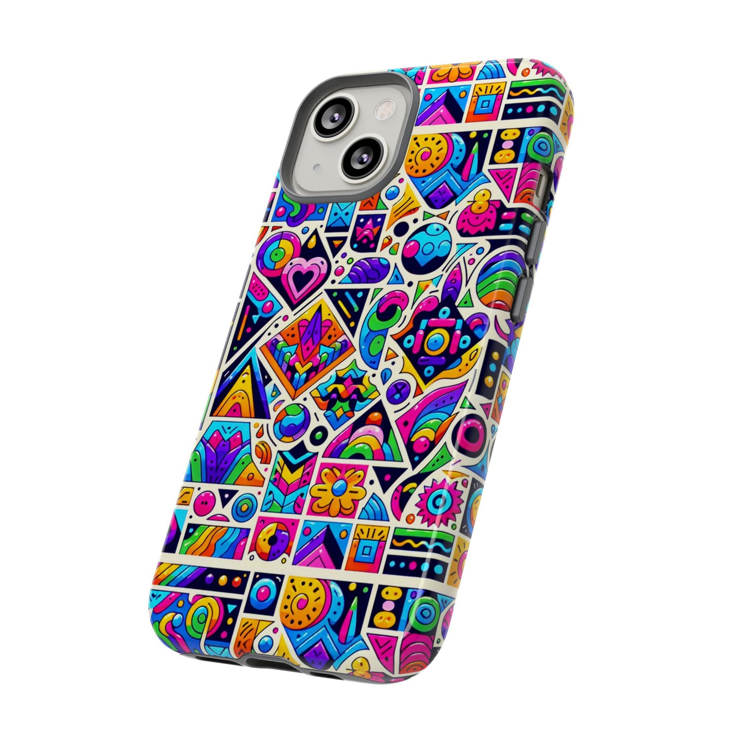 pattern image 4 vibrant anime retro shockproof phone case for men women