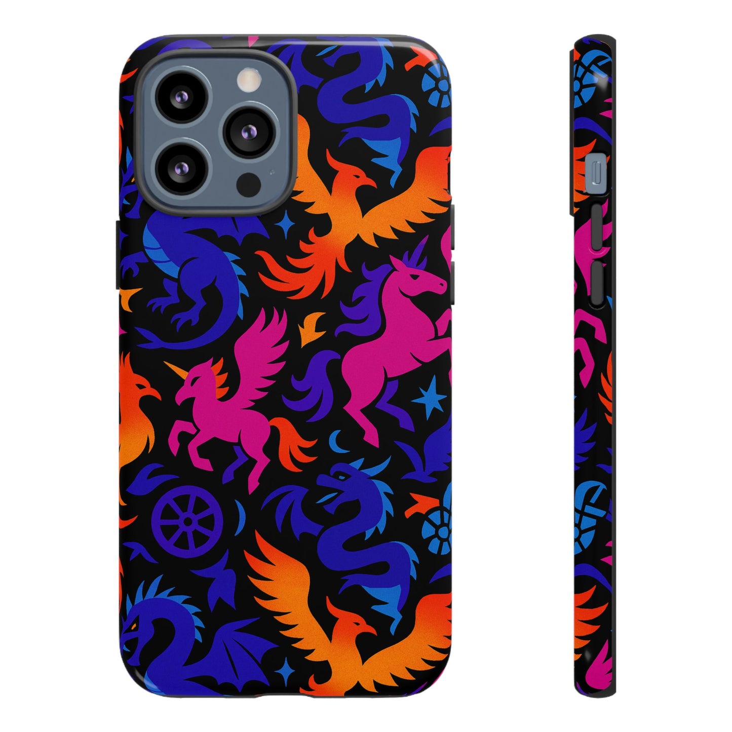 vibrant 3d fantasy design protective phone case for stylish protection compatible with iphone 13, 14, 15 & 16 – all models including pro, pro max & plus