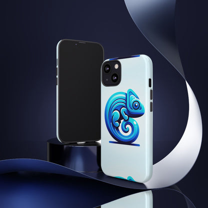 Cool Blue Animal Create 6 Phone Case with 3D Wrap Shockproof TPU Cover for Kids and Teenagers, Anime and Comic Inspired Design