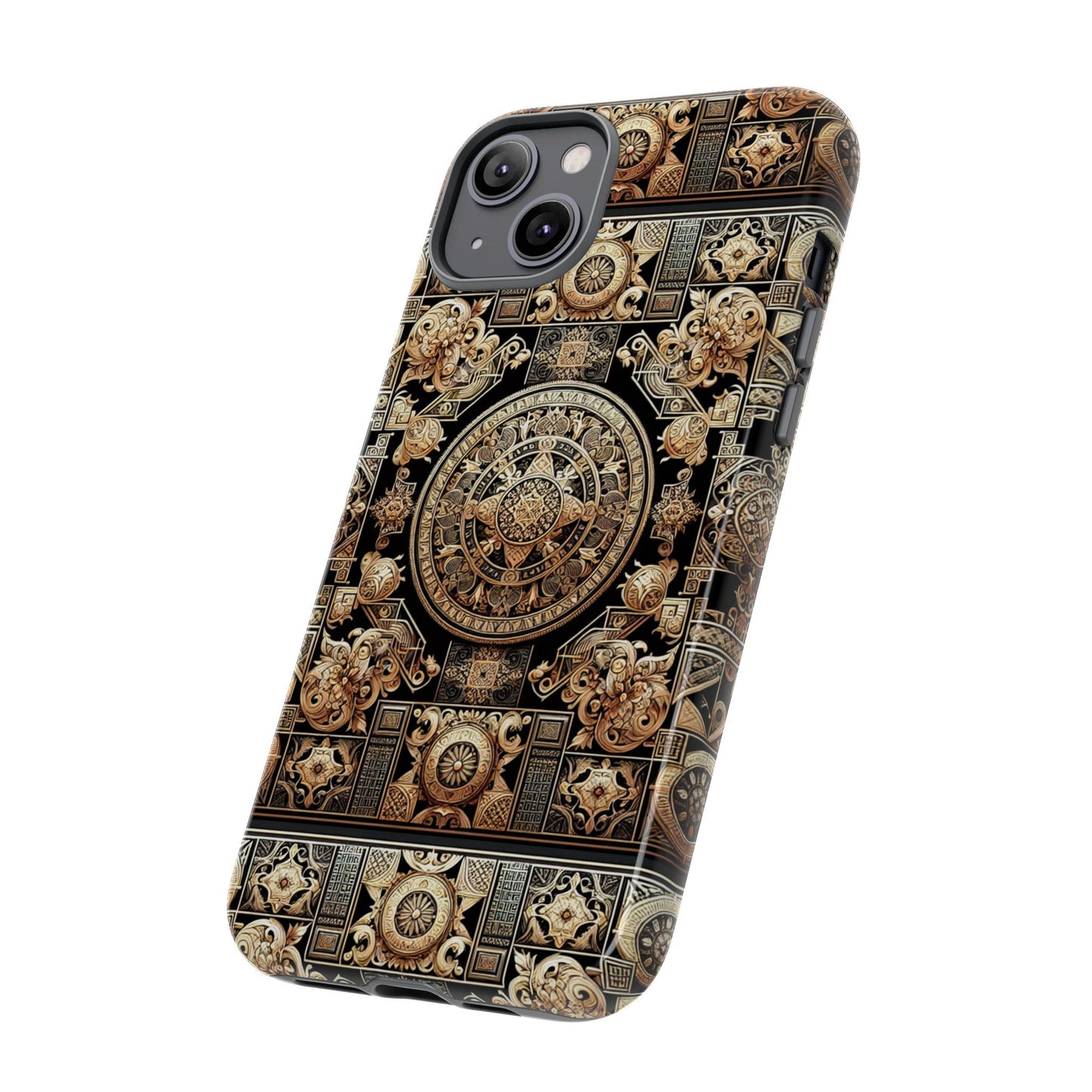 pattern image 8 vibrant shockproof phone case for anime and comic fans with ornate baroque design compatible with iphone 13, 14, 15 & 16 – all models including pro, pro max & plus