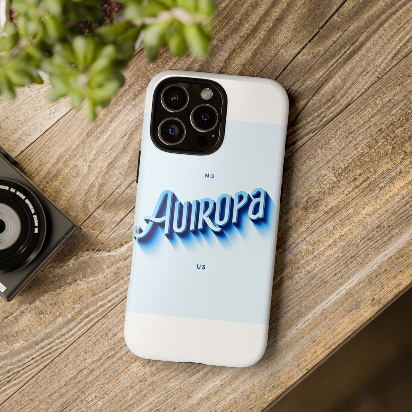 protective phone case with retro typography design in blue for stylish protection, compatible with iphone 13, 14, 15 & 16 – all models including pro, pro max & plus