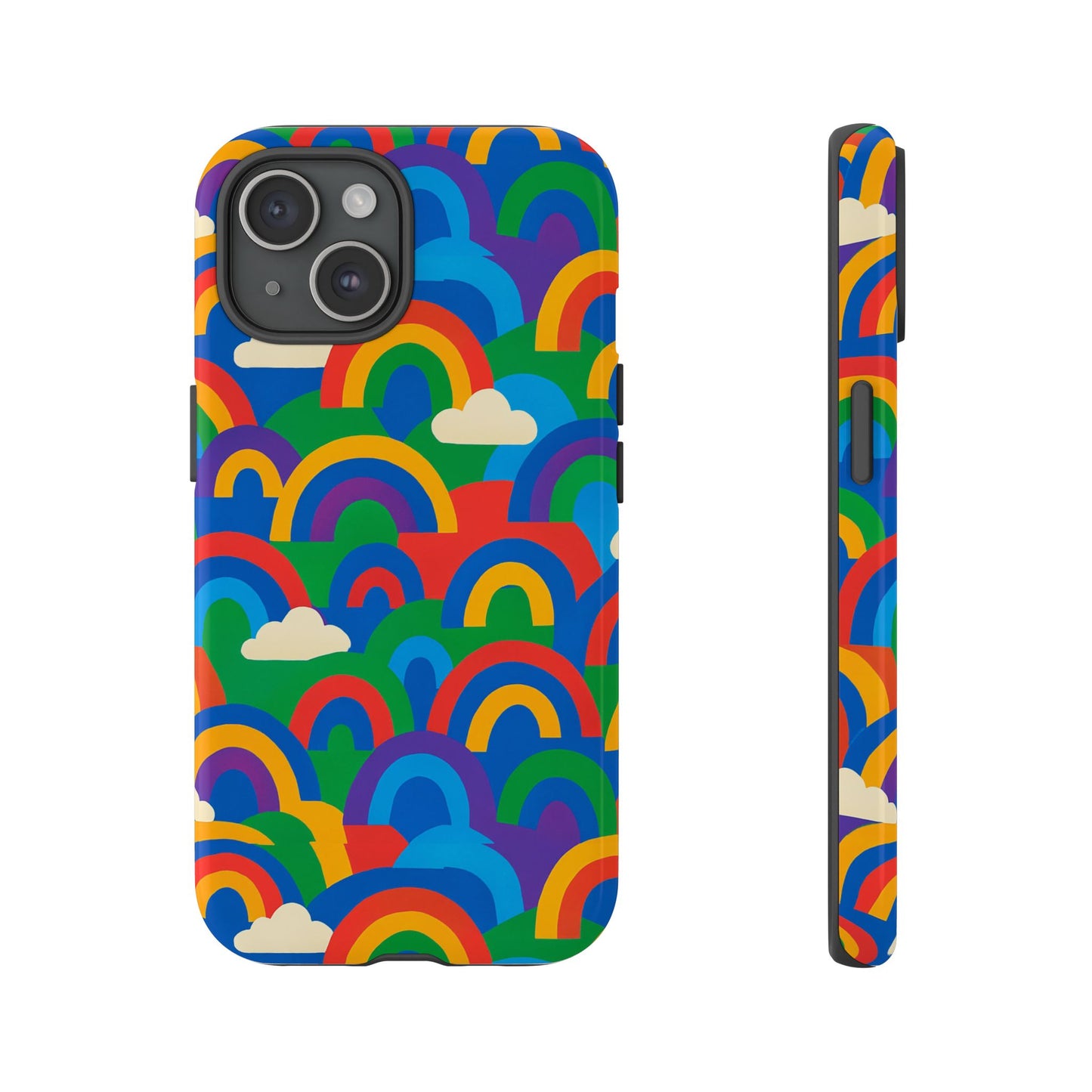 multicolour 3d rainbow phone case for trendy men and women unique playful design stylish protection compatible with iphone 13, 14, 15 & 16 – all models including pro, pro max & plus