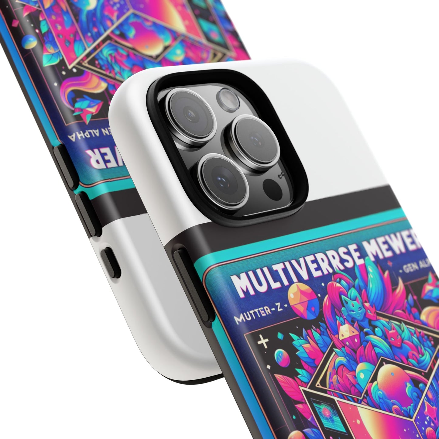 multiverse mewer protective phone case with 3d wrap design for smartphones, durable tpu silicone, uv protected, ideal gift for anime and comic lovers