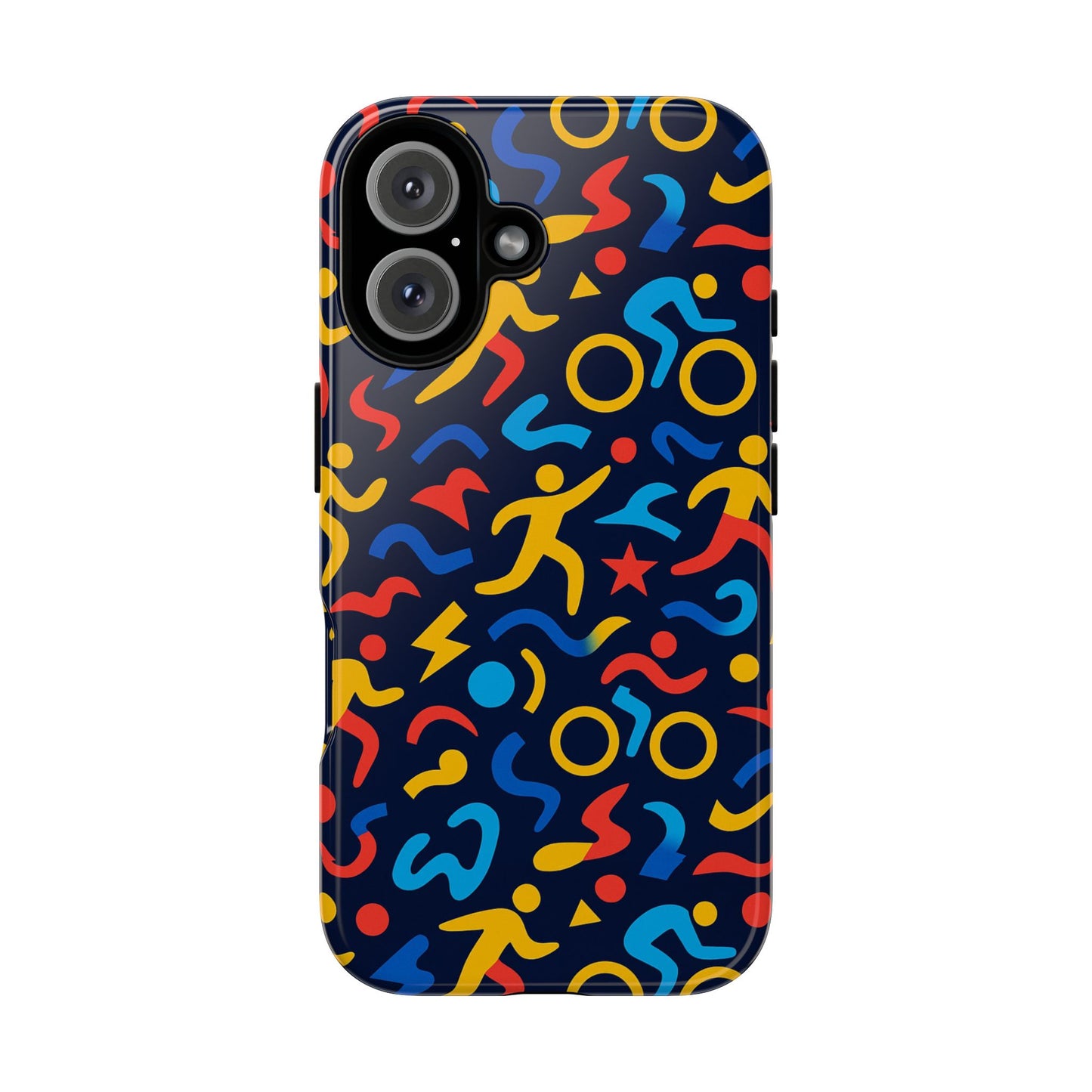vibrant abstract 3d wrap protective phone case in multicolour design for unisex fashion accessory compatible with iphone 13, 14, 15 & 16 – all models including pro, pro max & plus