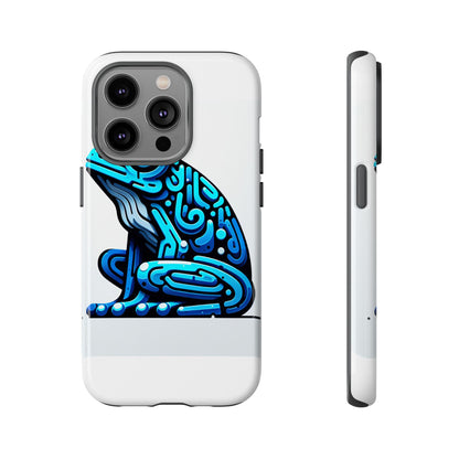 Vibrant Blue Frog 3D Wrap Phone Case for Unique Accessories Retro Style Compatible with iPhone 13, 14, 15 & 16 – All Models Including Pro, Pro Max & Plus