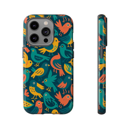 Multicolour Bird Pattern 3D Wrap Protective Phone Case – Vibrant Accessory for Self-Expression Compatible with iPhone 13, 14, 15 & 16 – all models including Pro, Pro Max & Plus