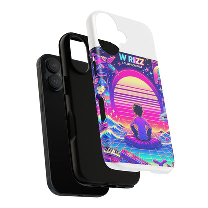 W Rizz L Sleep Schedule Protective Phone Case for Anime Lovers