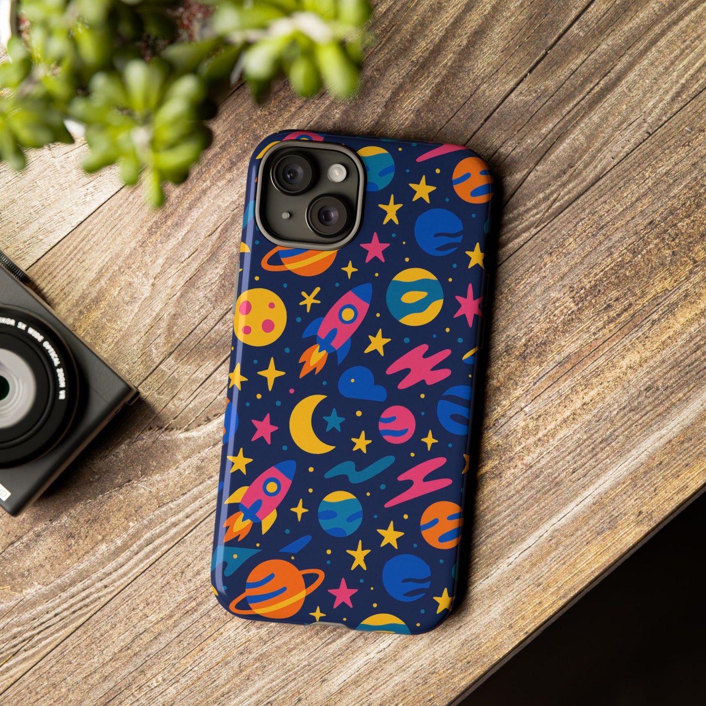 vibrant 3d space theme protective phone case for trendsetters and creatives stylish protection compatible with iphone 13, 14, 15 & 16 – all models including pro, pro max & plus