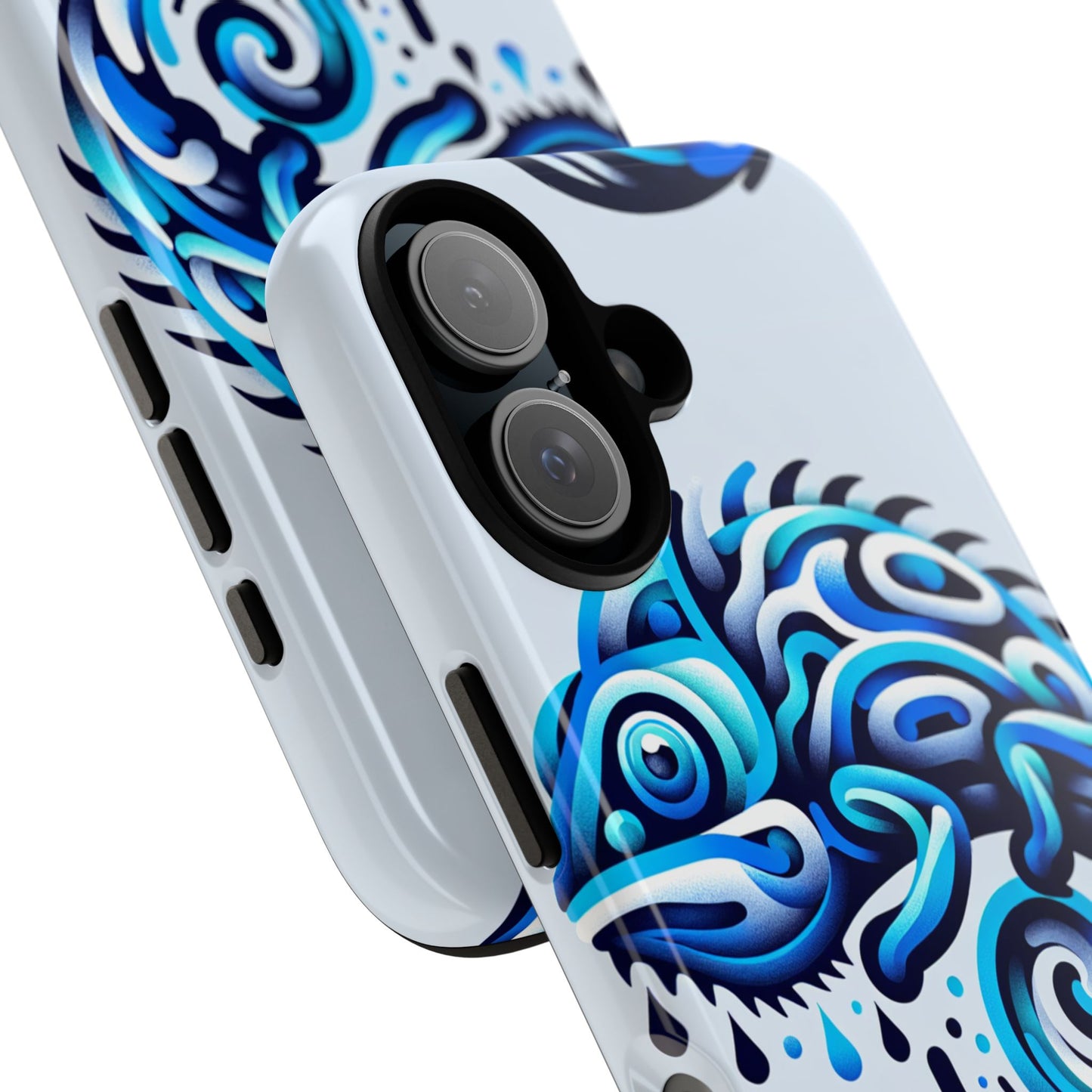 blue animal create 5 phone case with vibrant 3d wrap design, shock absorption, uv protection, for stylish and durable smartphone protection