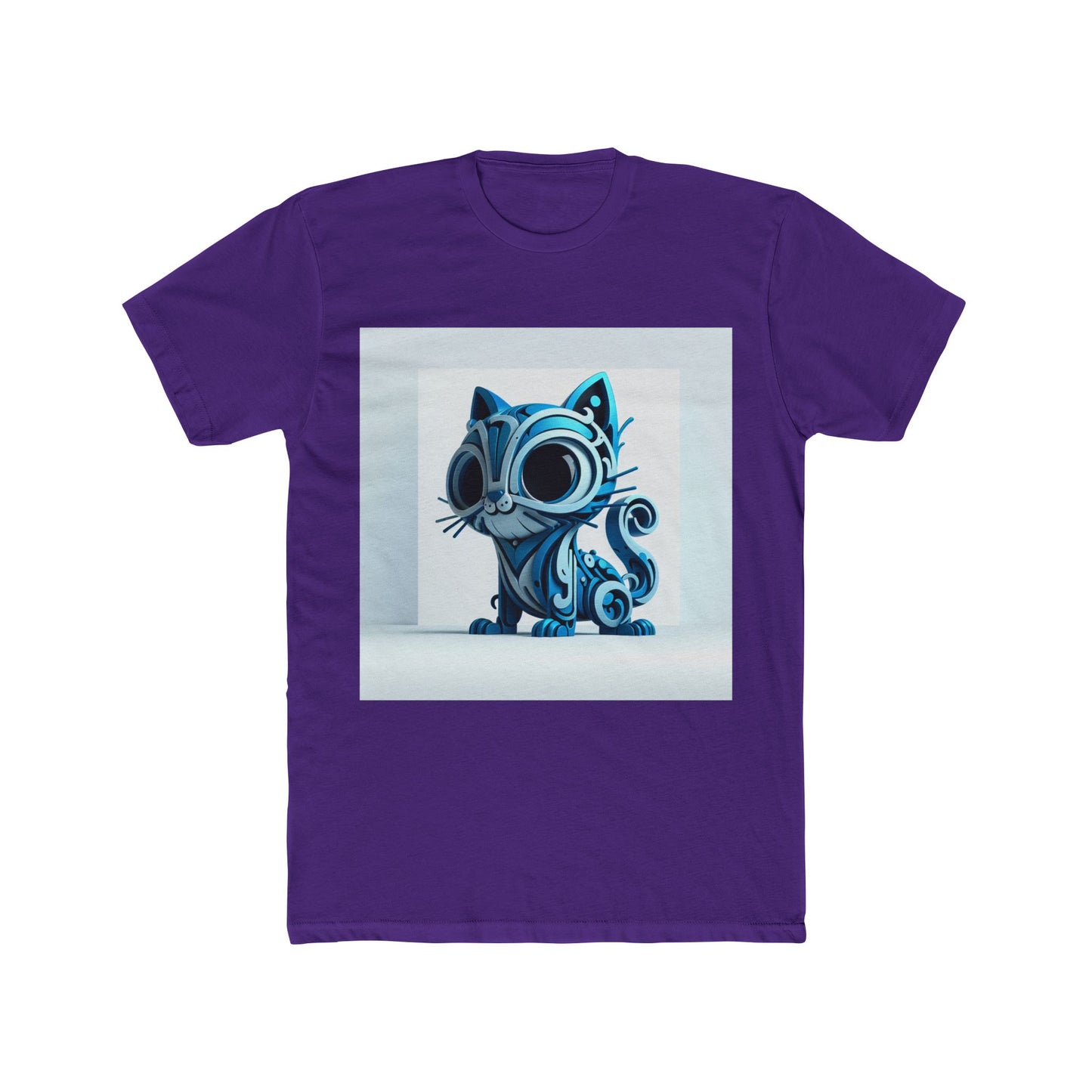 unisex t-shirt with animal graphic - soft blue cotton casual tee for men & women, stylish gift for animal lovers